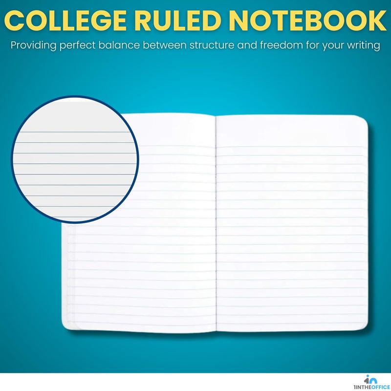 1InTheOffice Mini Composition Notebooks, 3 1/4in x 4 1/2in, Marble, College Ruled Notebook Paper, 80 Sheets, Assorted Colors, 2 Pack - Image 5